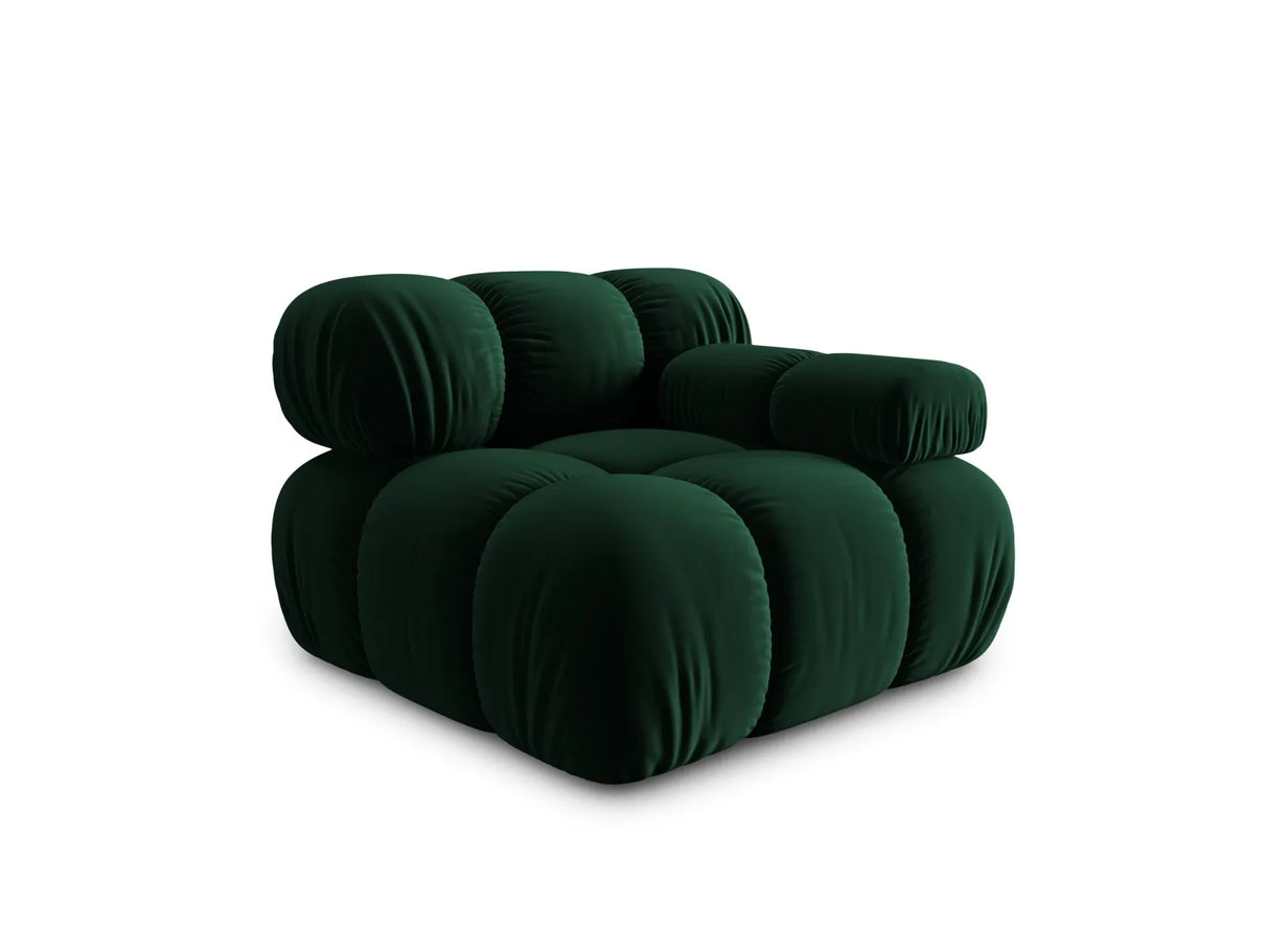 Bellis Modulares Sofa Eckmodul Rechts mit Samt-Stoff (Blu78) in Flaschengrün, 94 cm – Bild 8