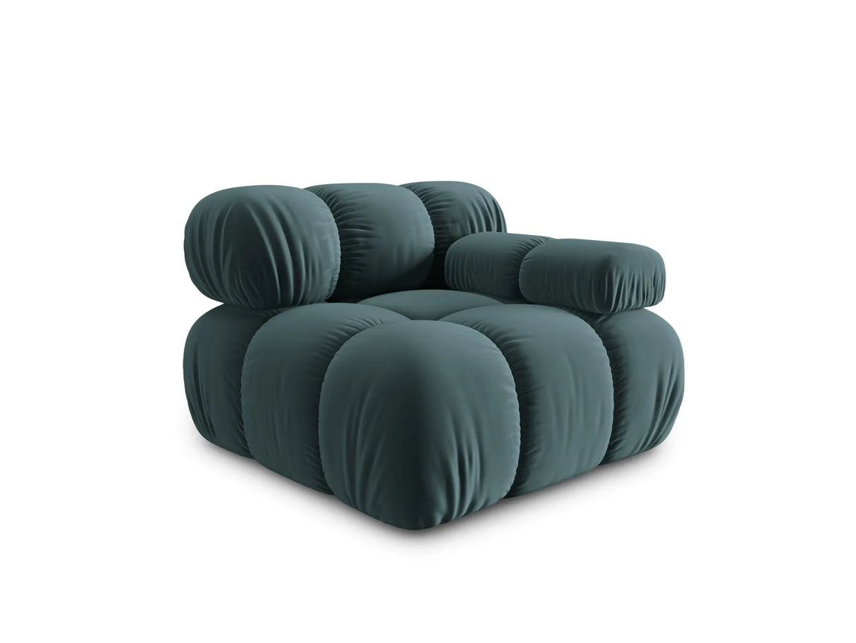 Bellis Modulares Sofa Eckmodul Rechts mit Samt-Stoff (Blu85) in Türkis, 94 cm – Bild 7