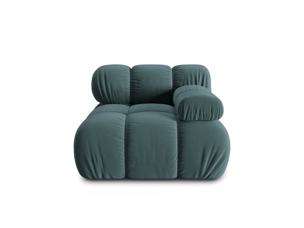 Bellis Modulares Sofa Eckmodul Rechts mit Samt-Stoff (Blu85) in Türkis, 94 cm – Bild 8