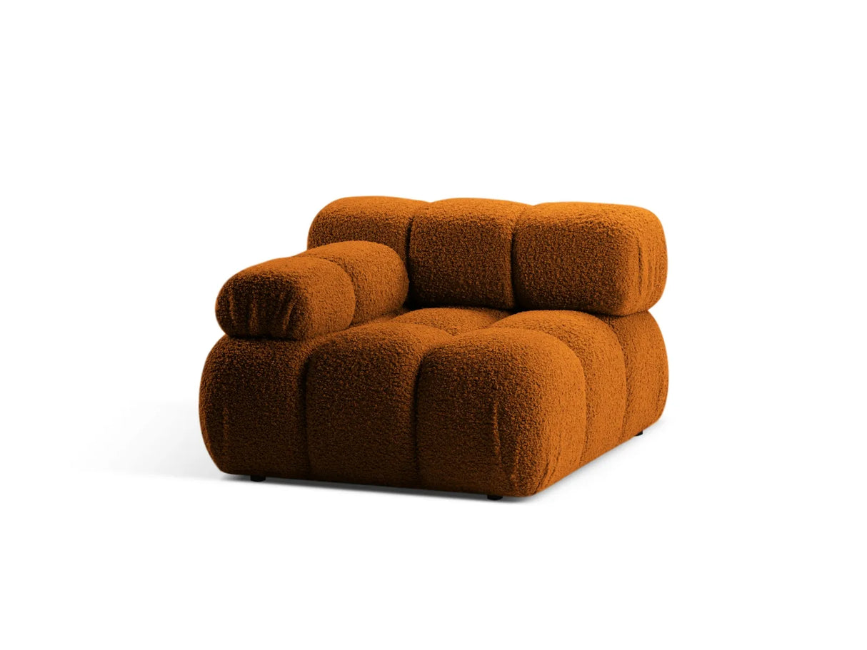 Bellis Modulares Sofa Einzelmodul Armlehne Links 94 cm mit Boucle-Polsterung (Rolf10) in Ziegel – Bild 3