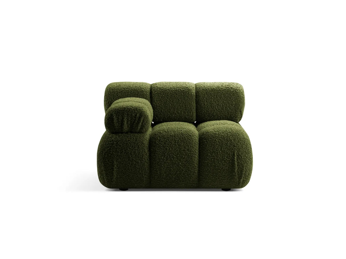 Bellis Modulares Sofa Einzelmodul Armlehne Links 94 cm mit Boucle-Polsterung (Rolf14) in Grün – Bild 1