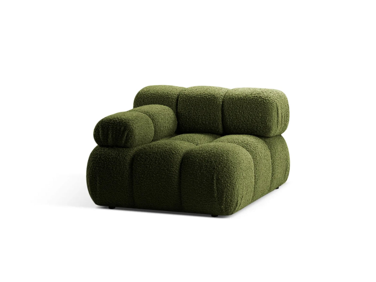 Bellis Modulares Sofa Einzelmodul Armlehne Links 94 cm mit Boucle-Polsterung (Rolf14) in Grün – Bild 3