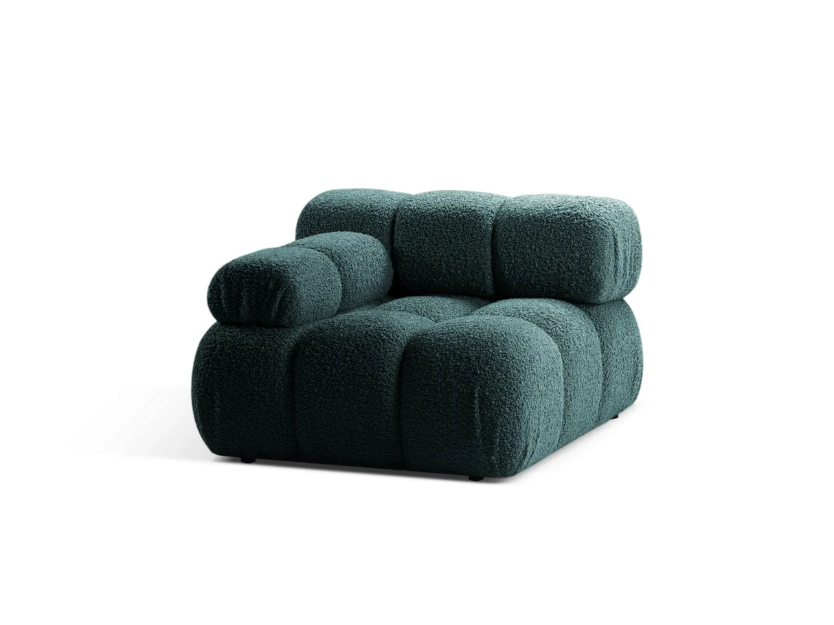 Bellis Modulares Sofa Einzelmodul Armlehne Links 94 cm mit Boucle-Polsterung (Rolf17) in Petrol – Bild 3