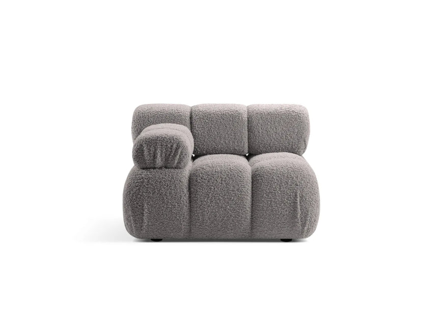 Bellis Modulares Sofa Einzelmodul Armlehne Links 94 cm mit Boucle-Polsterung (Rolf6) in Hellgrau – Bild 2
