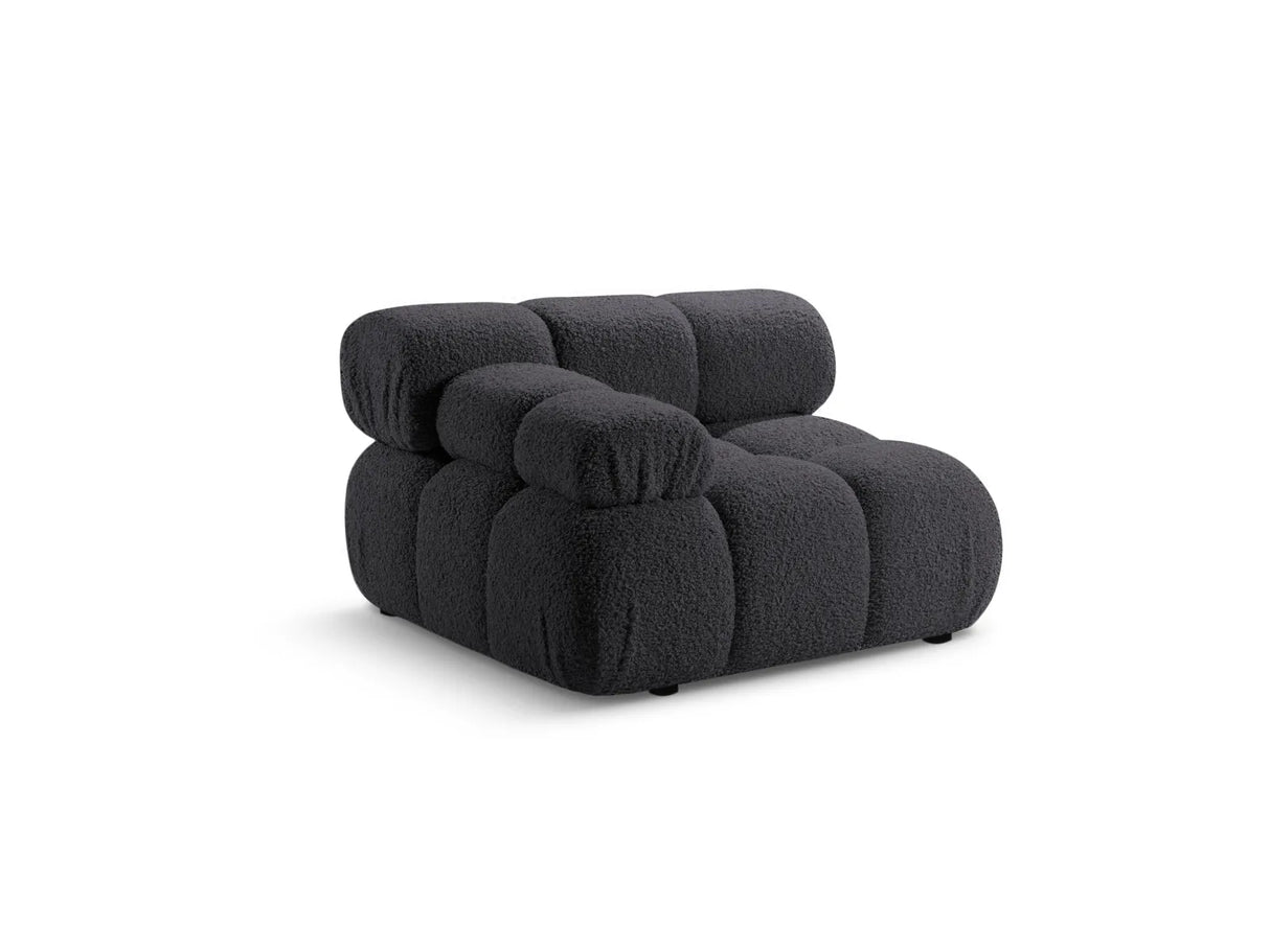Bellis Modulares Sofa Einzelmodul Armlehne Links 94 cm mit Boucle-Polsterung (Rolf8) in Graphit – Bild 2