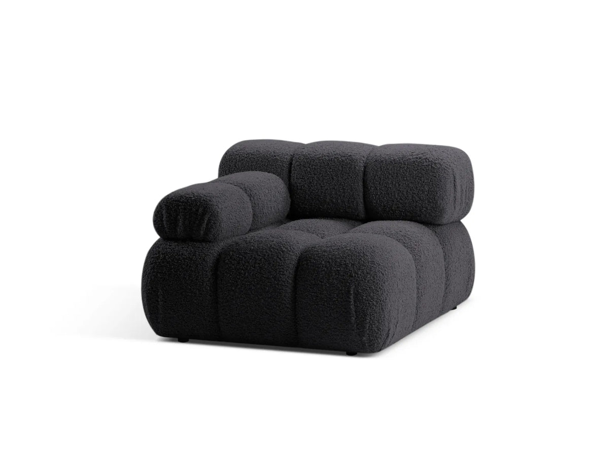 Bellis Modulares Sofa Einzelmodul Armlehne Links 94 cm mit Boucle-Polsterung (Rolf8) in Graphit – Bild 3