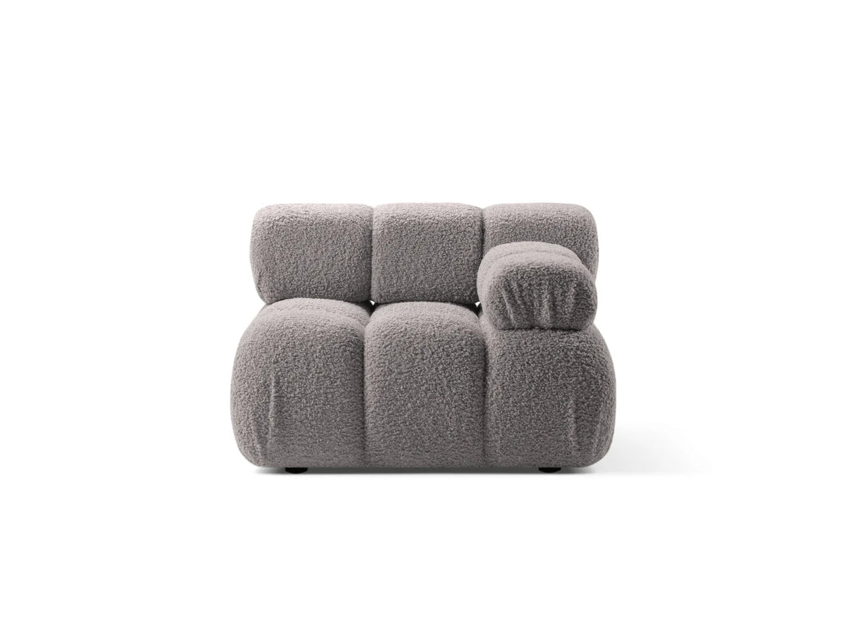 Bellis Modulares Sofa Einzelmodul Armlehne Rechts 94 cm mit Boucle-Polsterung (Rolf6) in Hellgrau – Bild 1