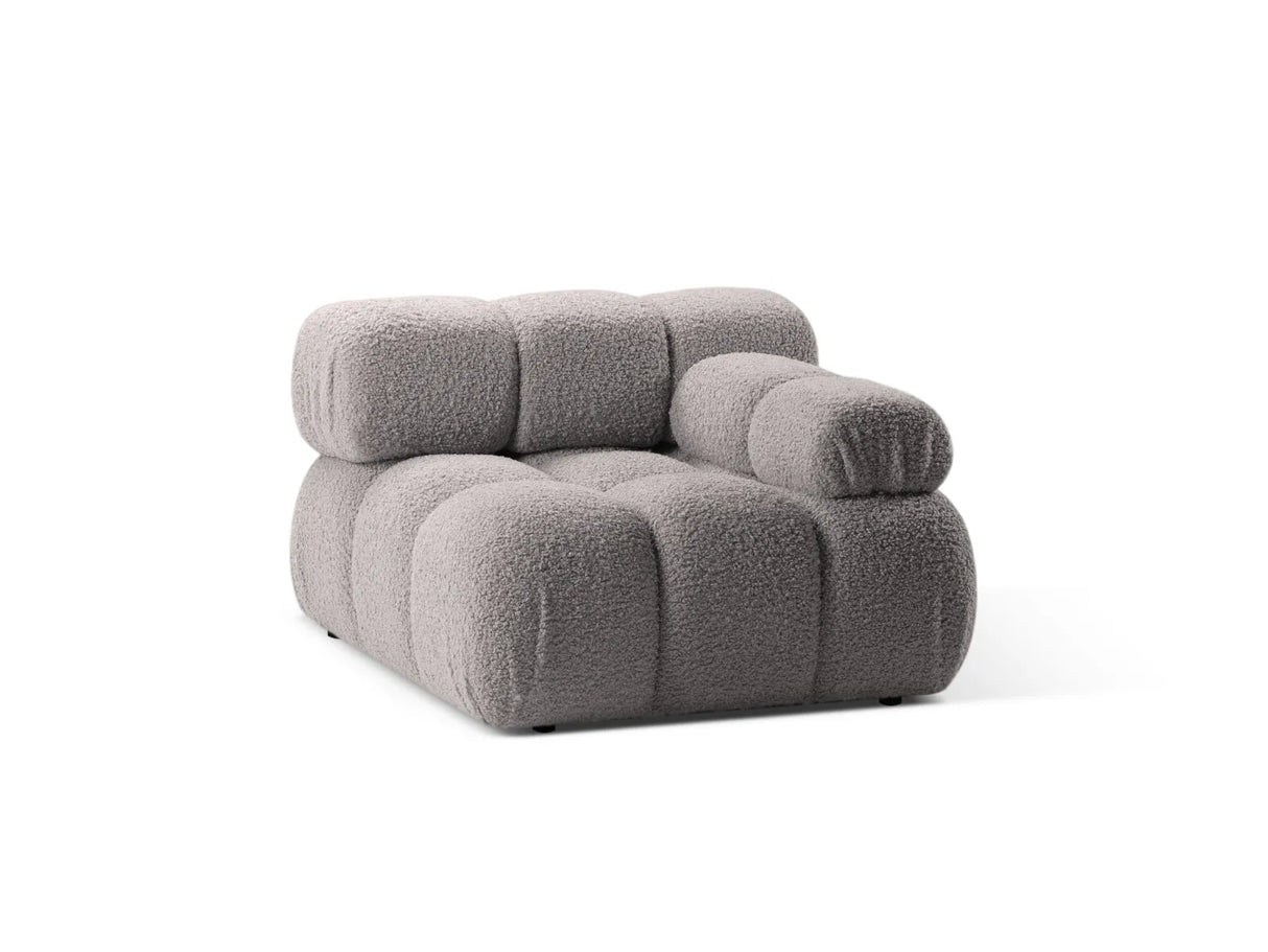 Bellis Modulares Sofa Einzelmodul Armlehne Rechts 94 cm mit Boucle-Polsterung (Rolf6) in Hellgrau – Bild 3