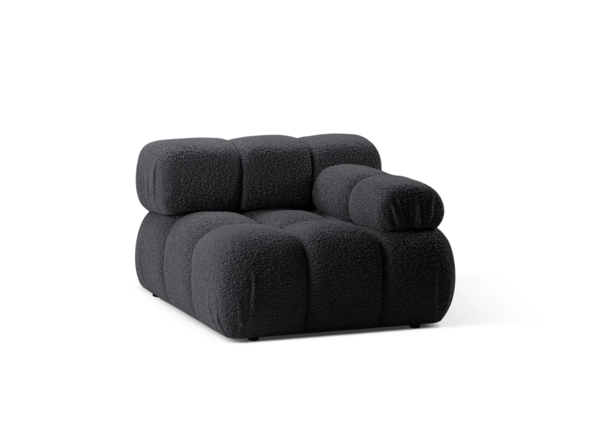 Bellis Modulares Sofa Einzelmodul Armlehne Rechts 94 cm mit Boucle-Polsterung (Rolf8) in Graphit – Bild 3