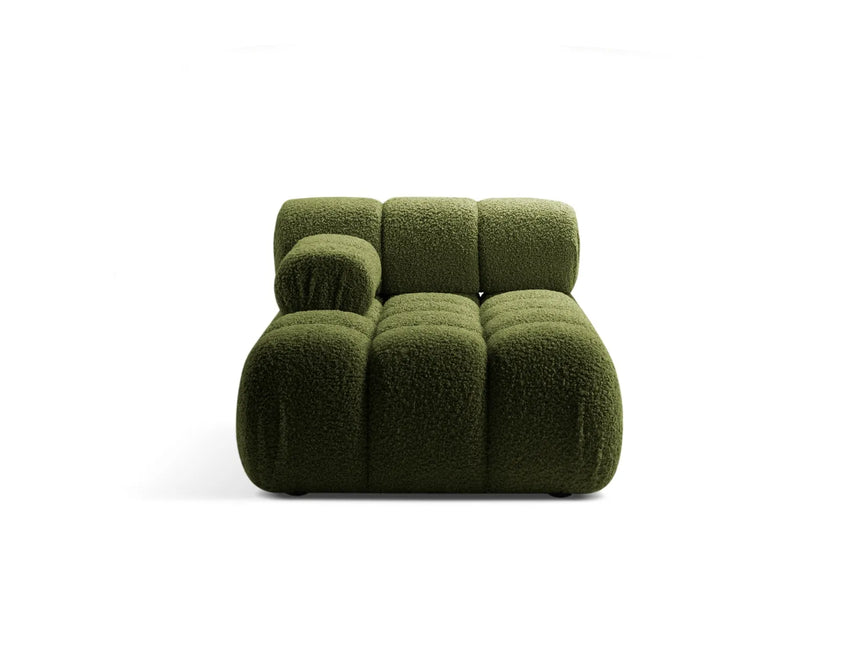 Bellis Modulares Sofa Einzelmodul Chaise Longue Links 155x94 cm mit Boucle-Polsterung (Rolf14) in Grün – Bild 1
