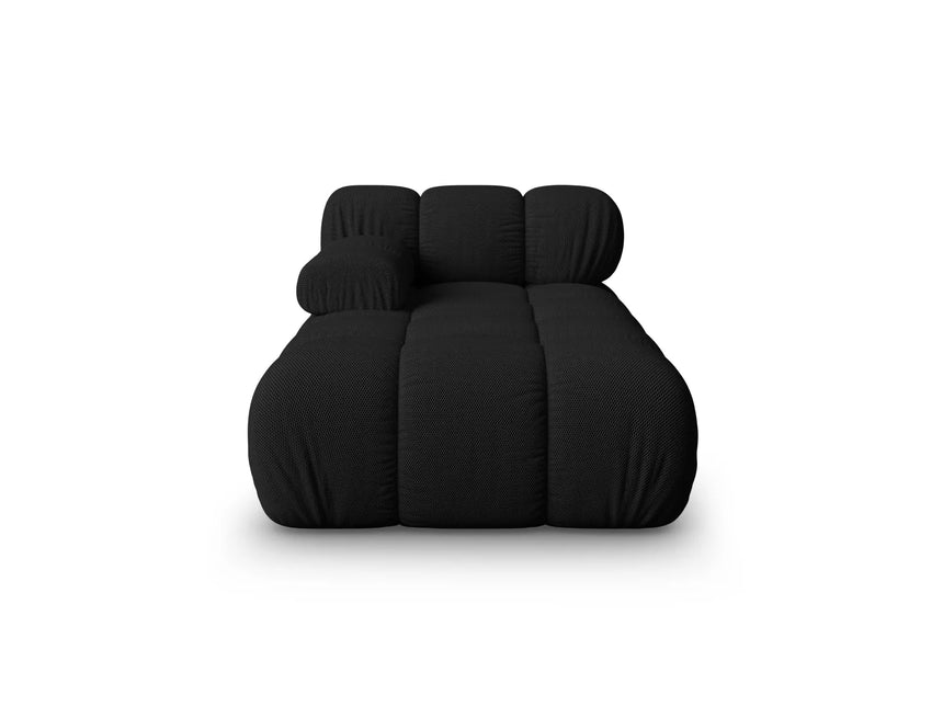 Bellis Modulares Sofa Einzelmodul Chaise Longue Links mit 3D-Stoff (Son19) in Schwarz, 155x94 cm – Bild 1