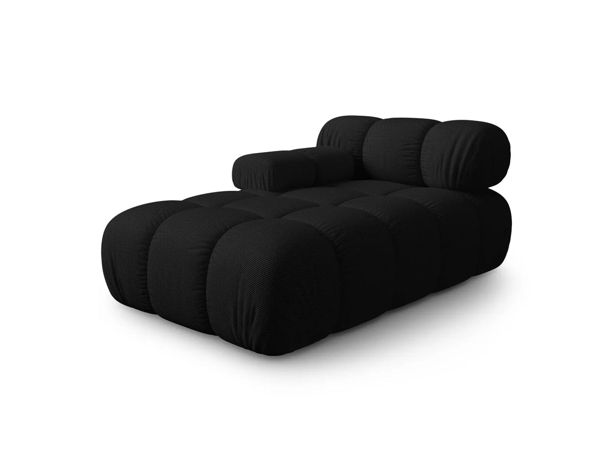 Bellis Modulares Sofa Einzelmodul Chaise Longue Links mit 3D-Stoff (Son19) in Schwarz, 155x94 cm – Bild 2