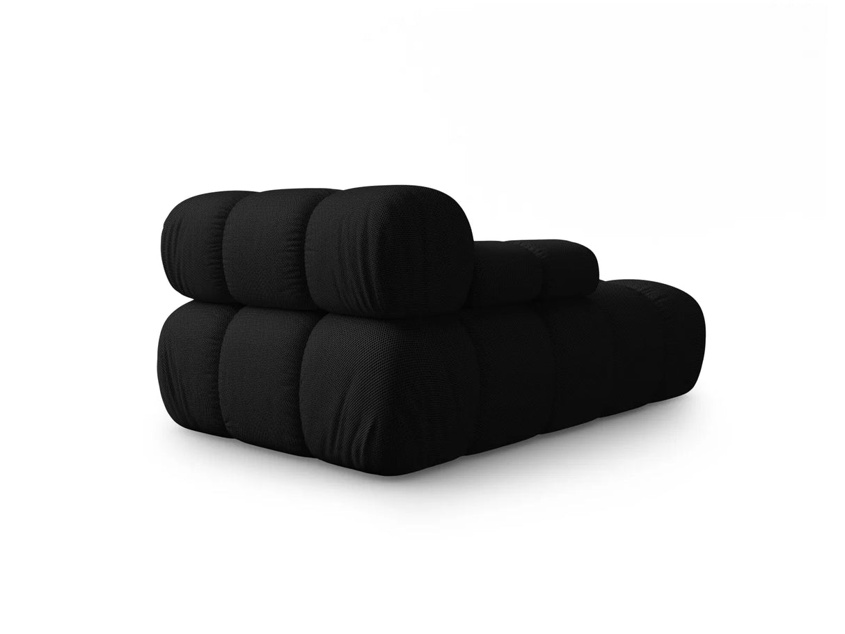 Bellis Modulares Sofa Einzelmodul Chaise Longue Links mit 3D-Stoff (Son19) in Schwarz, 155x94 cm – Bild 4