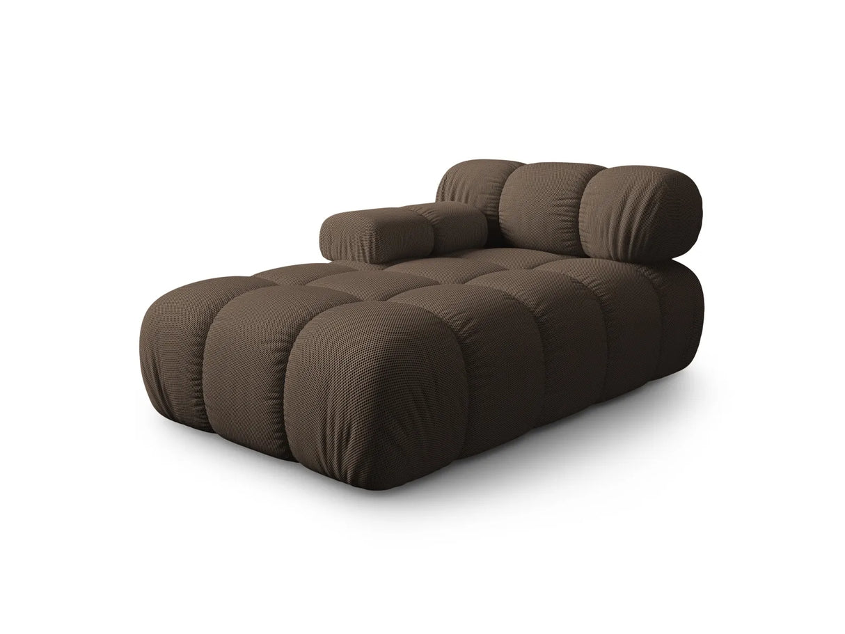 Bellis Modulares Sofa Einzelmodul Chaise Longue Links mit 3D-Stoff (Son40) in Braun, 155x94 cm – Bild 2