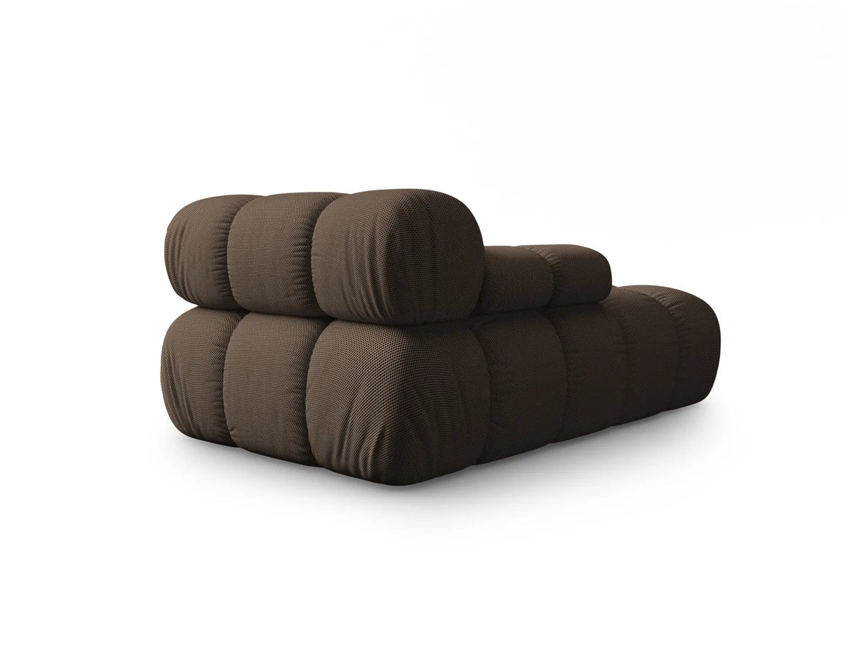 Bellis Modulares Sofa Einzelmodul Chaise Longue Links mit 3D-Stoff (Son40) in Braun, 155x94 cm – Bild 4