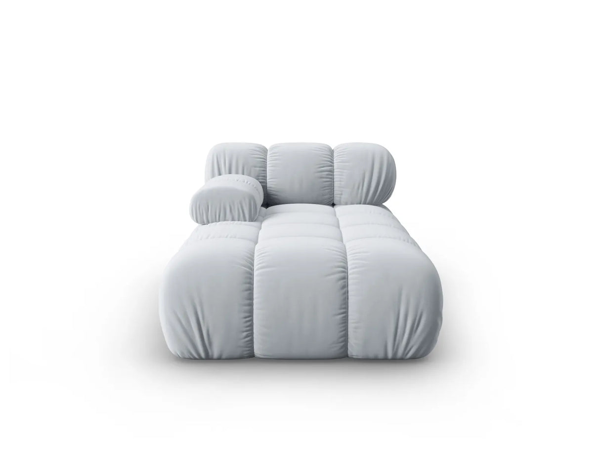 Bellis Modulares Sofa Einzelmodul Chaise Longue Links mit Samt-Stoff (Blu06) in Hellblau, 155x94 cm – Bild 1