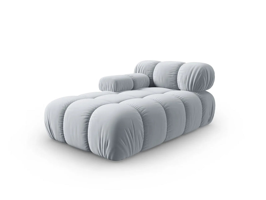 Bellis Modulares Sofa Einzelmodul Chaise Longue Links mit Samt-Stoff (Blu06) in Hellblau, 155x94 cm – Bild 2