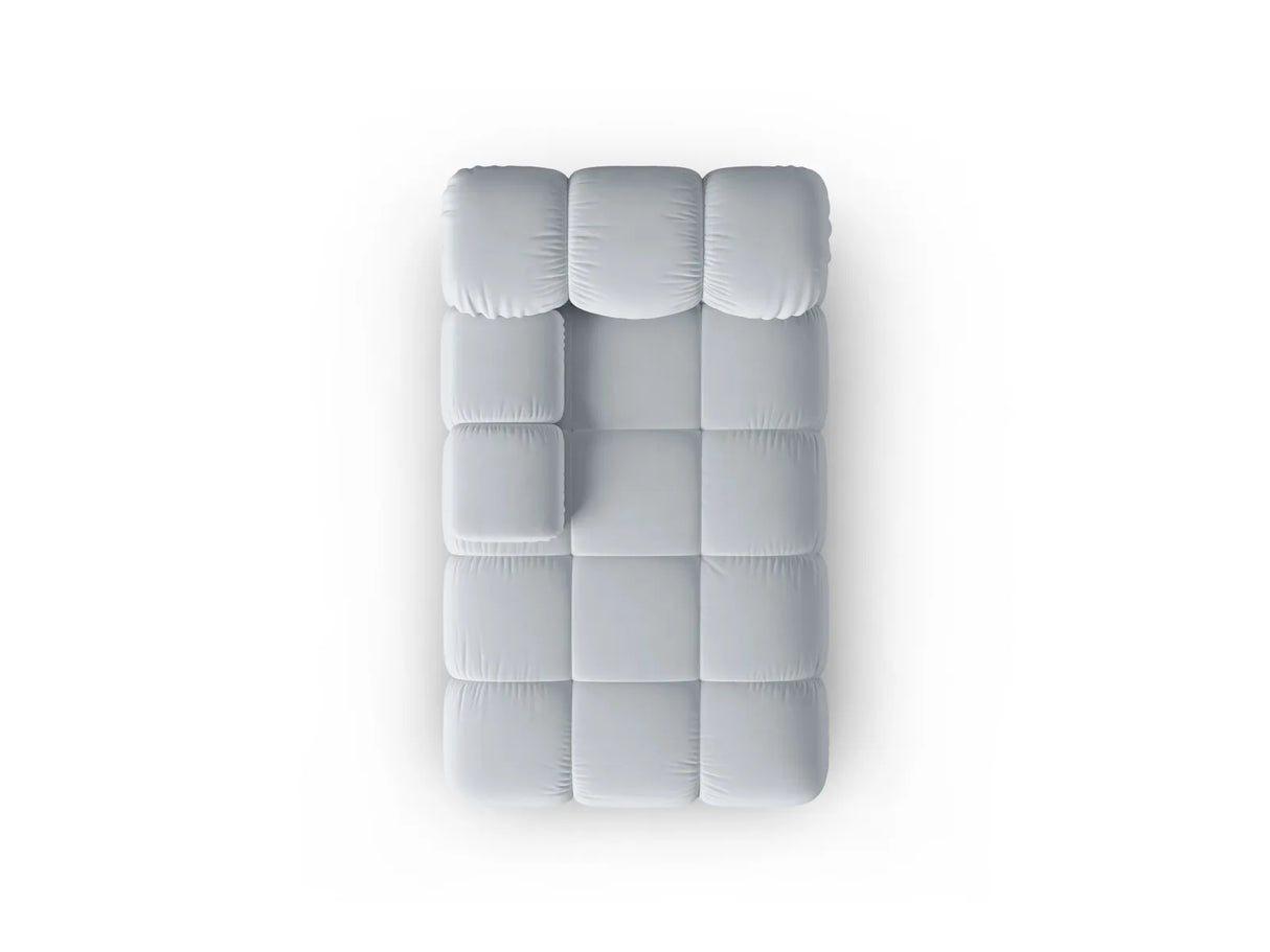 Bellis Modulares Sofa Einzelmodul Chaise Longue Links mit Samt-Stoff (Blu06) in Hellblau, 155x94 cm – Bild 4