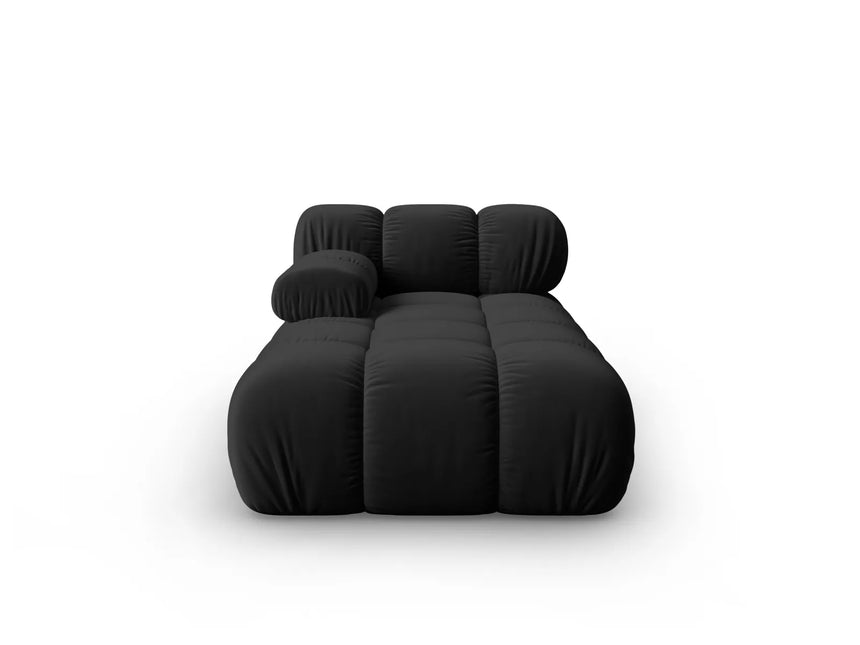 Bellis Modulares Sofa Einzelmodul Chaise Longue Links mit Samt-Stoff (Blu19) in Schwarz, 155x94 cm – Bild 1