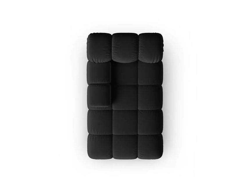 Bellis Modulares Sofa Einzelmodul Chaise Longue Links mit Samt-Stoff (Blu19) in Schwarz, 155x94 cm – Bild 4