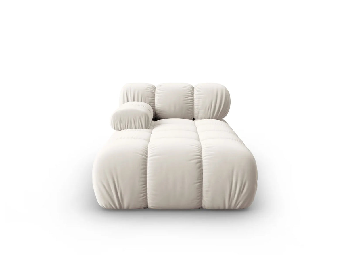 Bellis Modulares Sofa Einzelmodul Chaise Longue Links mit Samt-Stoff (Blu30) in Dunkelbeige, 155x94 cm – Bild 1