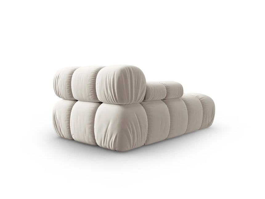Bellis Modulares Sofa Einzelmodul Chaise Longue Links mit Samt-Stoff (Blu30) in Dunkelbeige, 155x94 cm – Bild 3