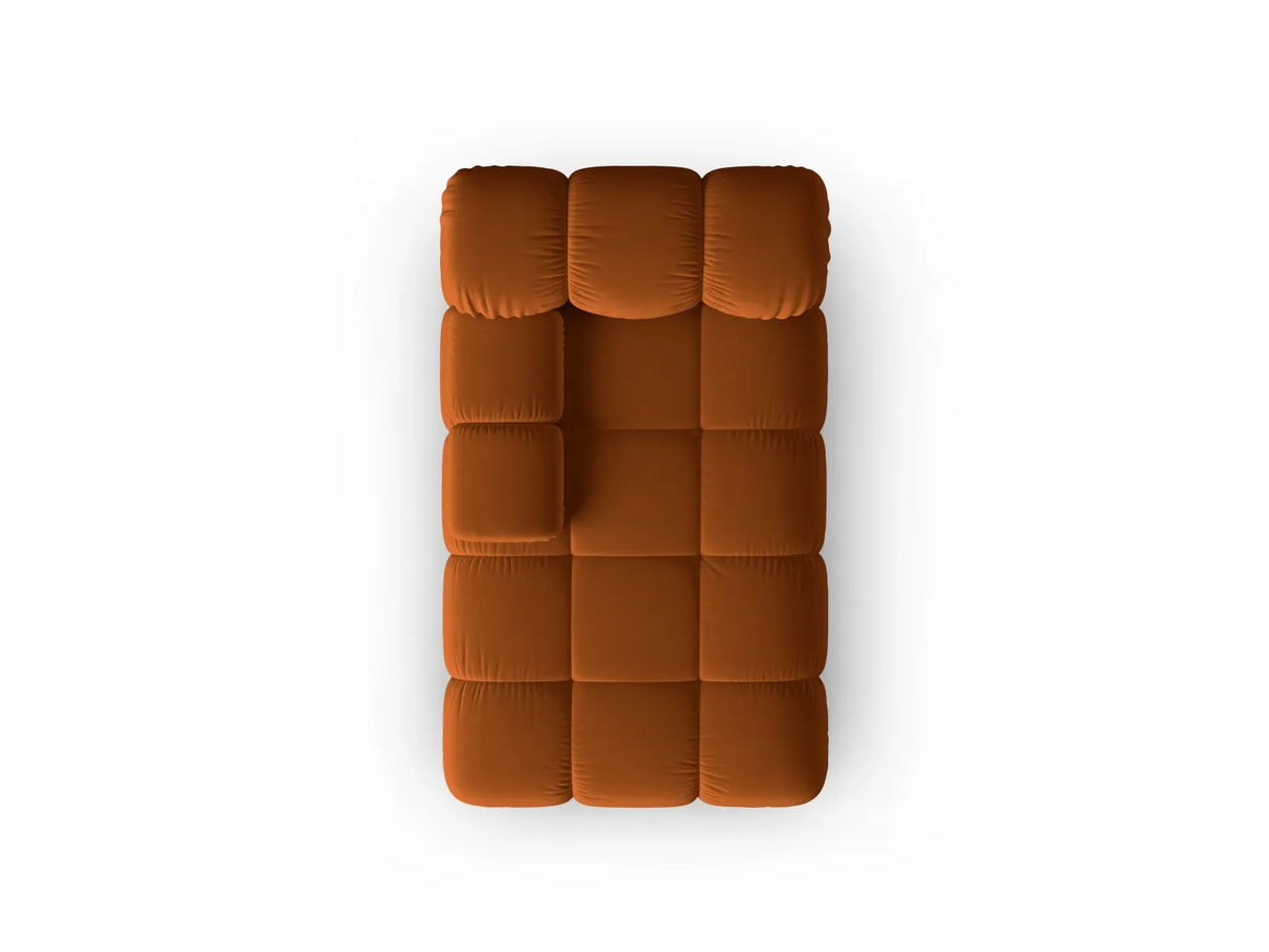 Bellis Modulares Sofa Einzelmodul Chaise Longue Links mit Samt-Stoff (Blu4215) in Terrakotta, 155x94 cm – Bild 4