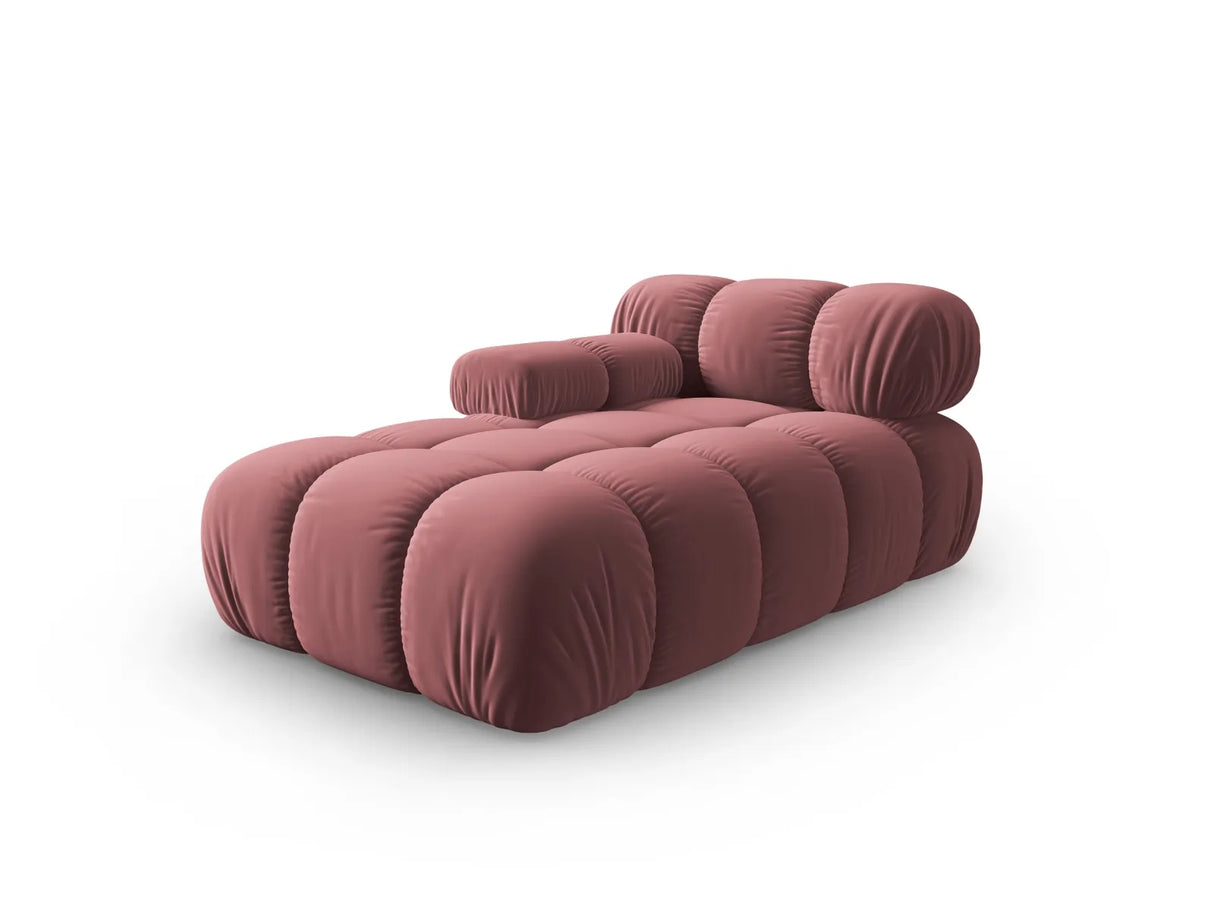 Bellis Modulares Sofa Einzelmodul Chaise Longue Links mit Samt-Stoff (Blu52) in Rosa, 155x94 cm – Bild 2