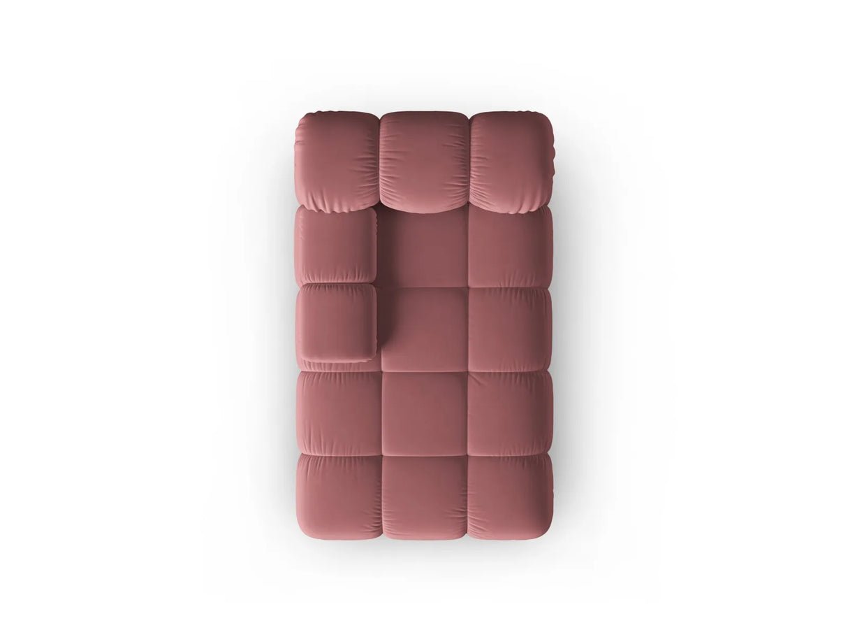 Bellis Modulares Sofa Einzelmodul Chaise Longue Links mit Samt-Stoff (Blu52) in Rosa, 155x94 cm – Bild 4