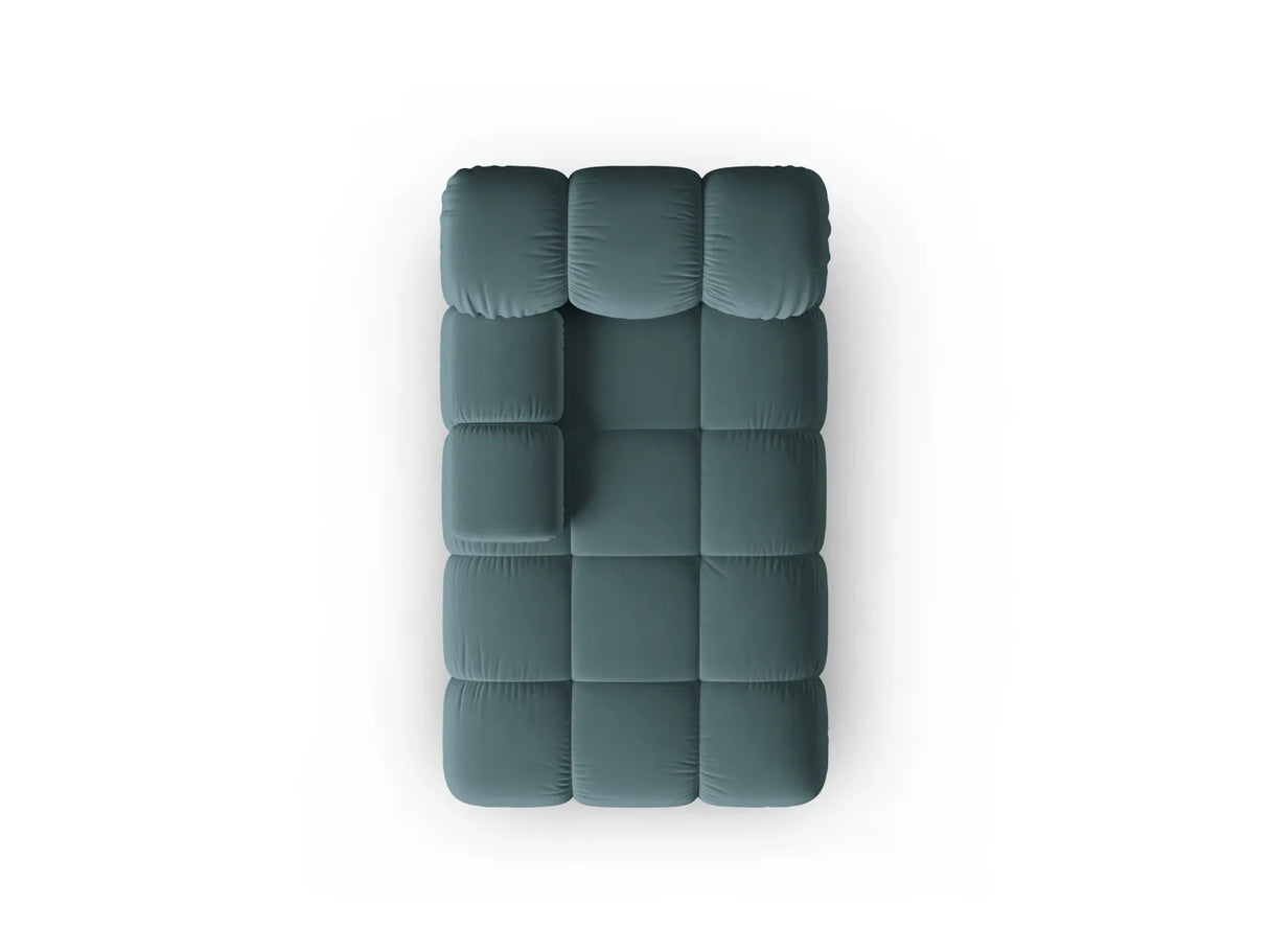 Bellis Modulares Sofa Einzelmodul Chaise Longue Links mit Samt-Stoff (Blu85) in Türkis, 155x94 cm – Bild 4