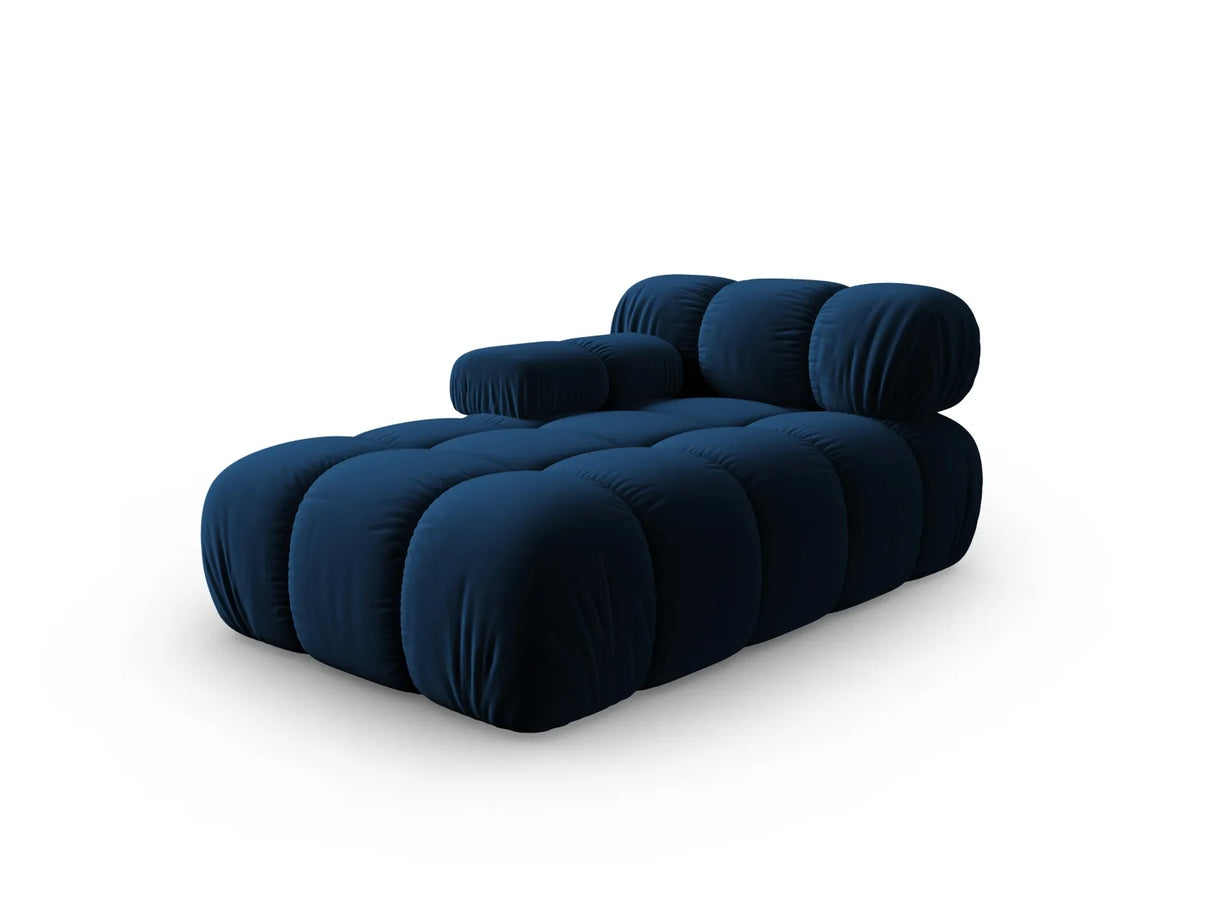 Bellis Modulares Sofa Einzelmodul Chaise Longue Links mit Samt-Stoff (Blu86) in Königsblau, 155x94 cm – Bild 2