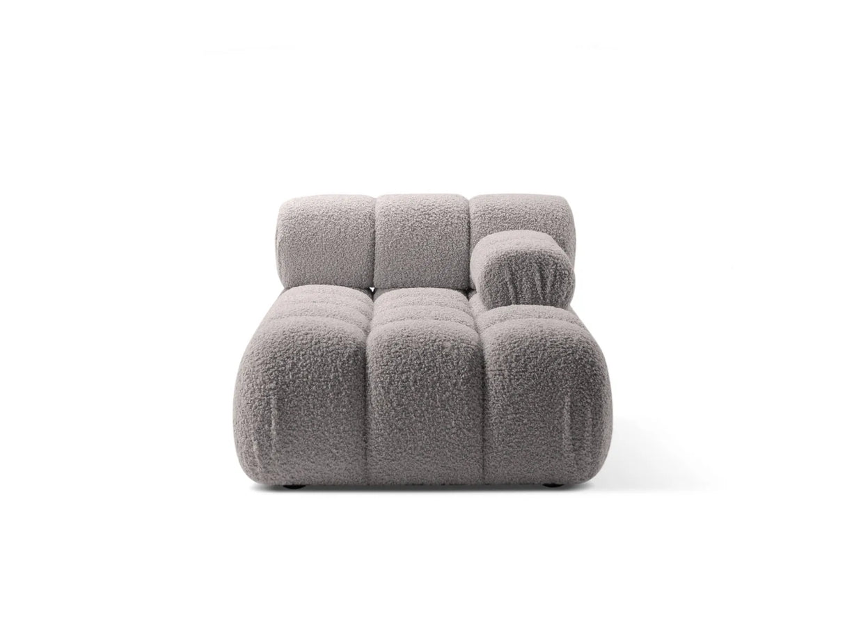 Bellis Modulares Sofa Einzelmodul Chaise Longue Rechts 155x94 cm mit Boucle-Polsterung (Rolf6) in Hellgrau – Bild 1