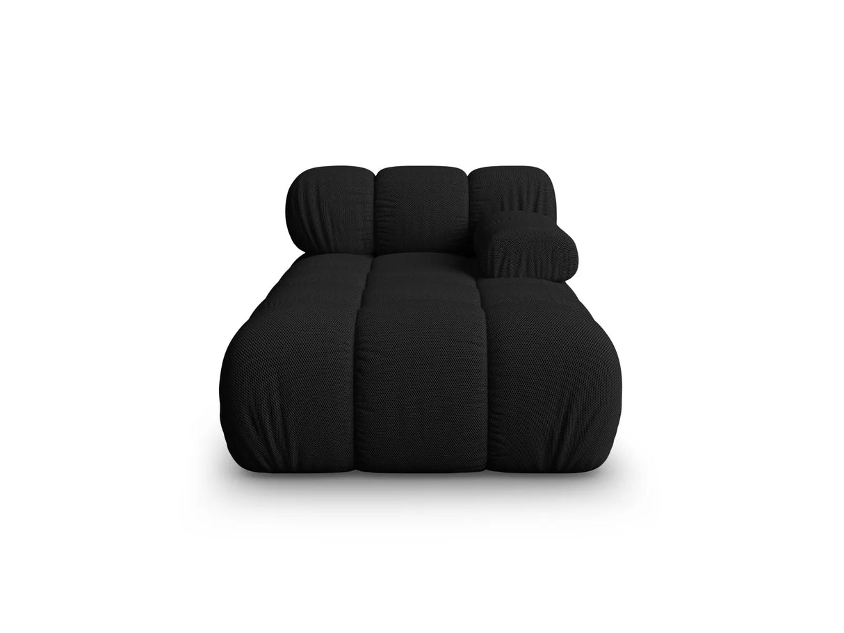 Bellis Modulares Sofa Einzelmodul Chaise Longue Rechts mit 3D-Stoff (Son19) in Schwarz, 155x94 cm – Bild 6