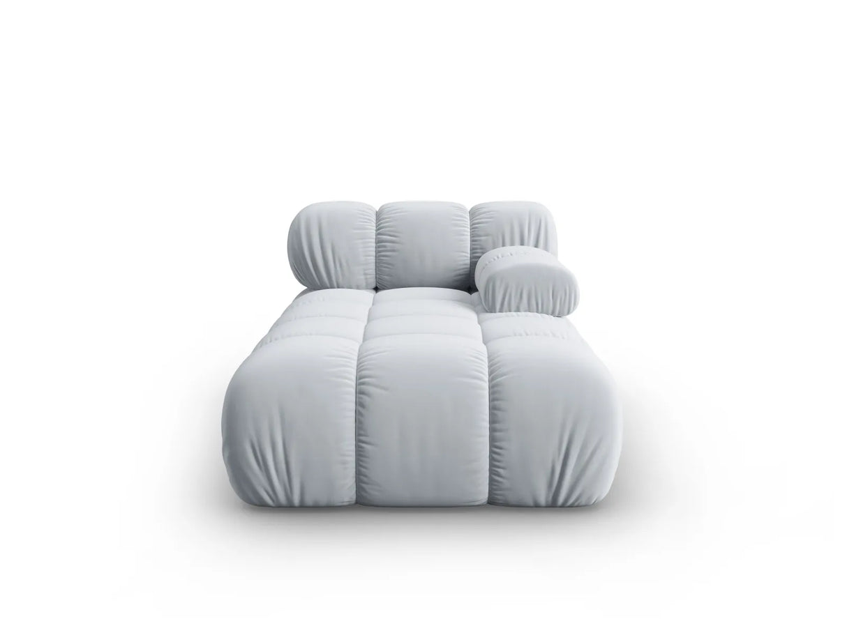 Bellis Modulares Sofa Einzelmodul Chaise Longue Rechts mit Samt-Stoff (Blu06) in Hellblau, 155x94 cm – Bild 2