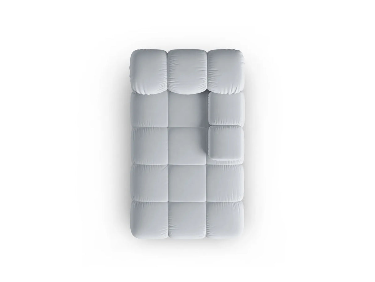 Bellis Modulares Sofa Einzelmodul Chaise Longue Rechts mit Samt-Stoff (Blu06) in Hellblau, 155x94 cm – Bild 5