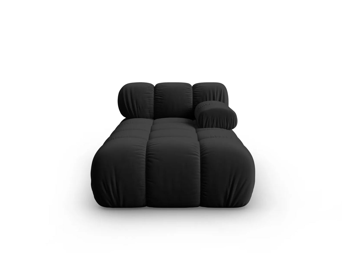 Bellis Modulares Sofa Einzelmodul Chaise Longue Rechts mit Samt-Stoff (Blu19) in Schwarz, 155x94 cm – Bild 1