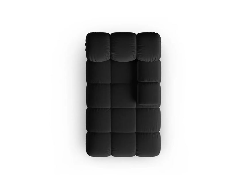 Bellis Modulares Sofa Einzelmodul Chaise Longue Rechts mit Samt-Stoff (Blu19) in Schwarz, 155x94 cm – Bild 4