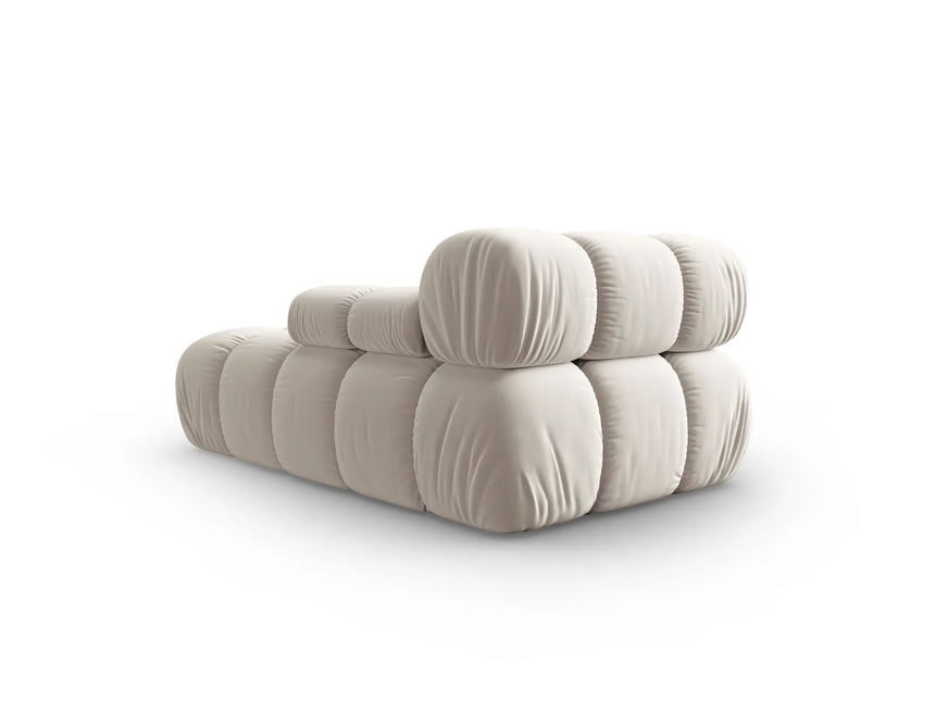 Bellis Modulares Sofa Einzelmodul Chaise Longue Rechts mit Samt-Stoff (Blu30) in Dunkelbeige, 155x94 cm – Bild 1