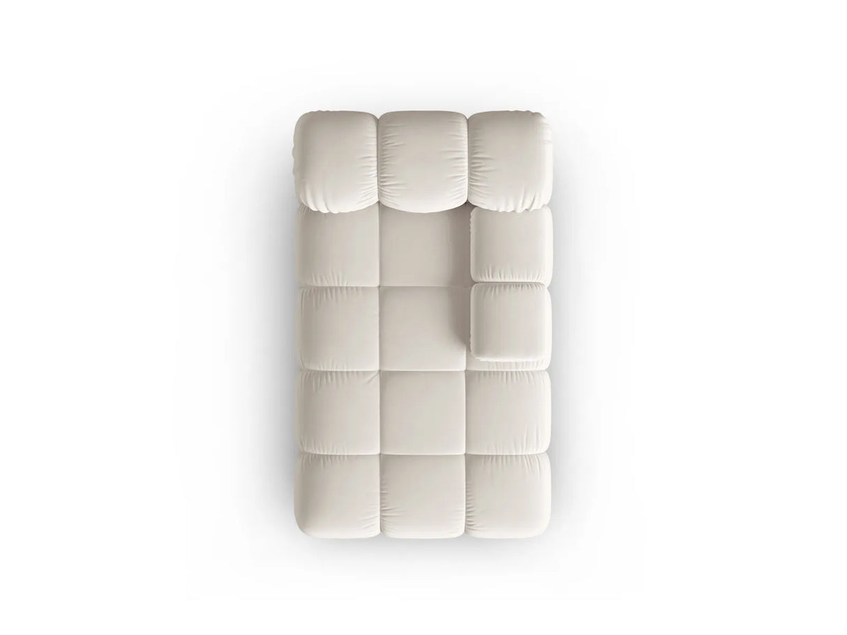 Bellis Modulares Sofa Einzelmodul Chaise Longue Rechts mit Samt-Stoff (Blu30) in Dunkelbeige, 155x94 cm – Bild 4