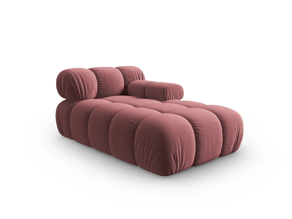Bellis Modulares Sofa Einzelmodul Chaise Longue Rechts mit Samt-Stoff (Blu52) in Rosa, 155x94 cm – Bild 2