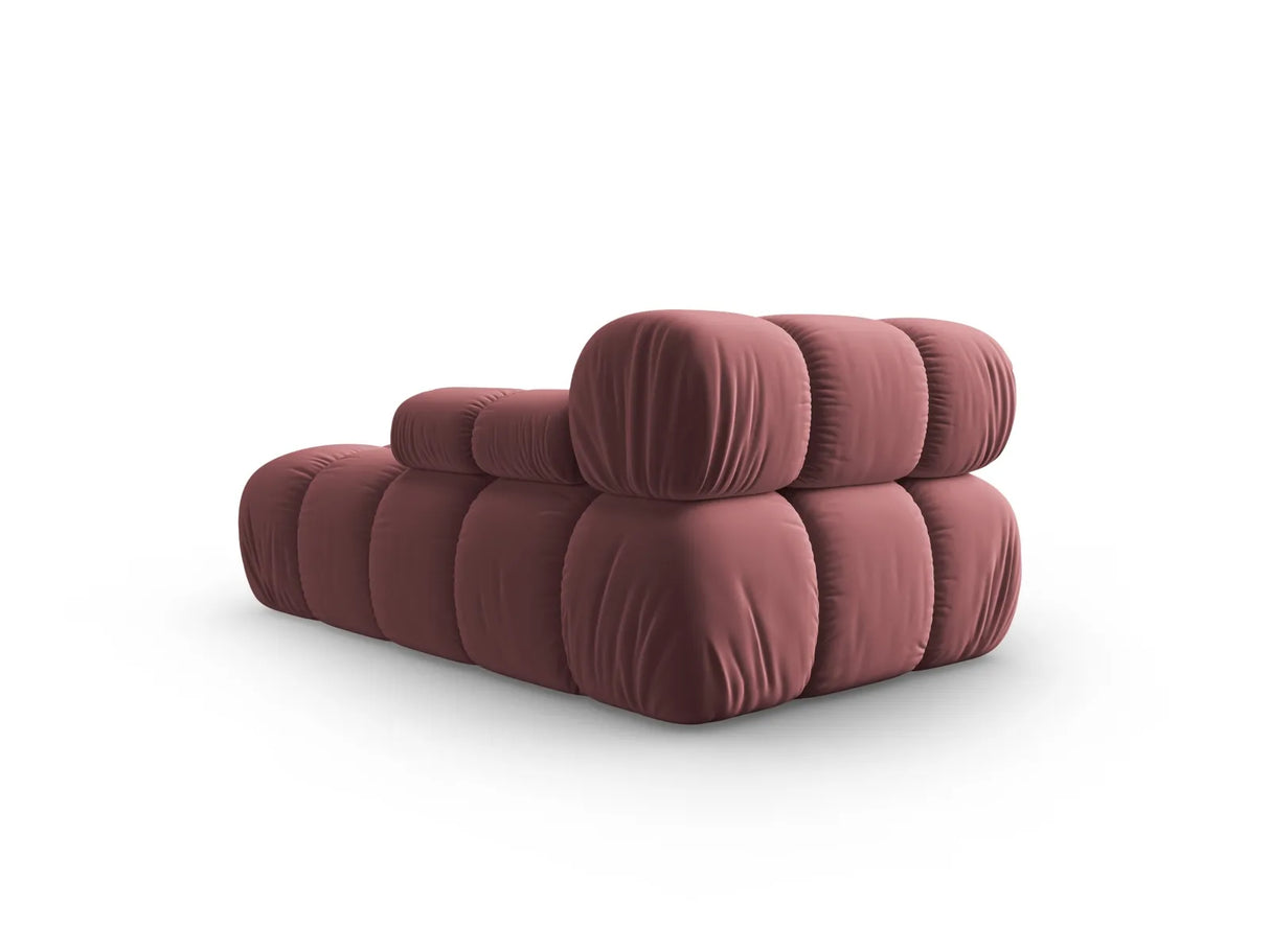 Bellis Modulares Sofa Einzelmodul Chaise Longue Rechts mit Samt-Stoff (Blu52) in Rosa, 155x94 cm – Bild 3