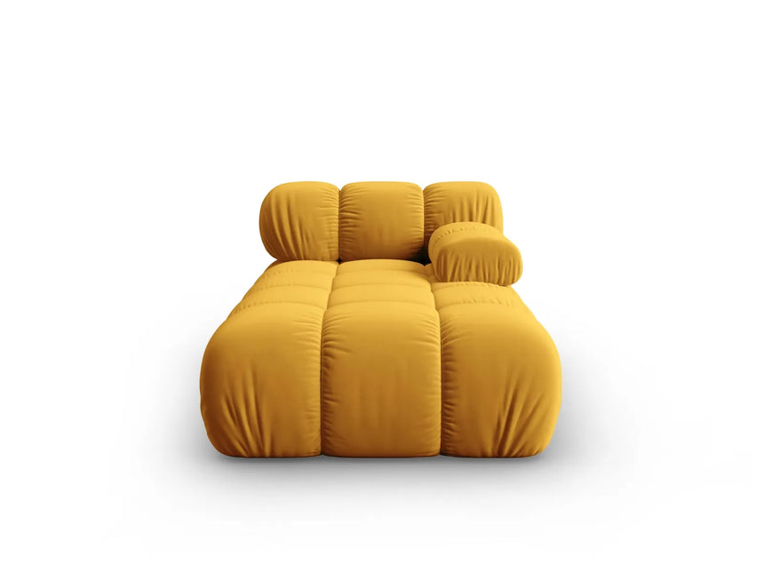 Bellis Modulares Sofa Einzelmodul Chaise Longue Rechts mit Samt-Stoff (Blu68) in Gelb, 155x94 cm – Bild 1