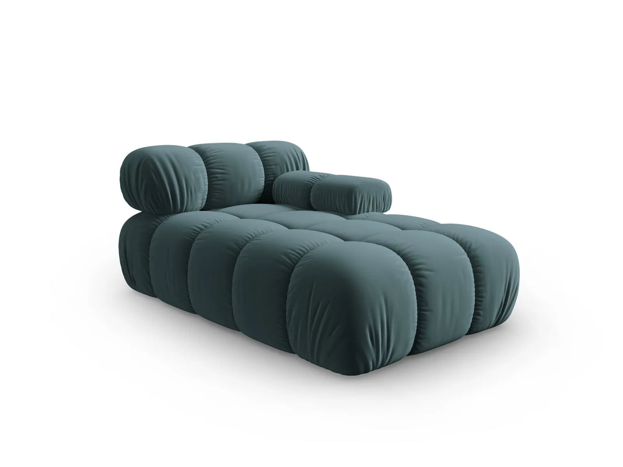Bellis Modulares Sofa Einzelmodul Chaise Longue Rechts mit Samt-Stoff (Blu85) in Türkis, 155x94 cm – Bild 2