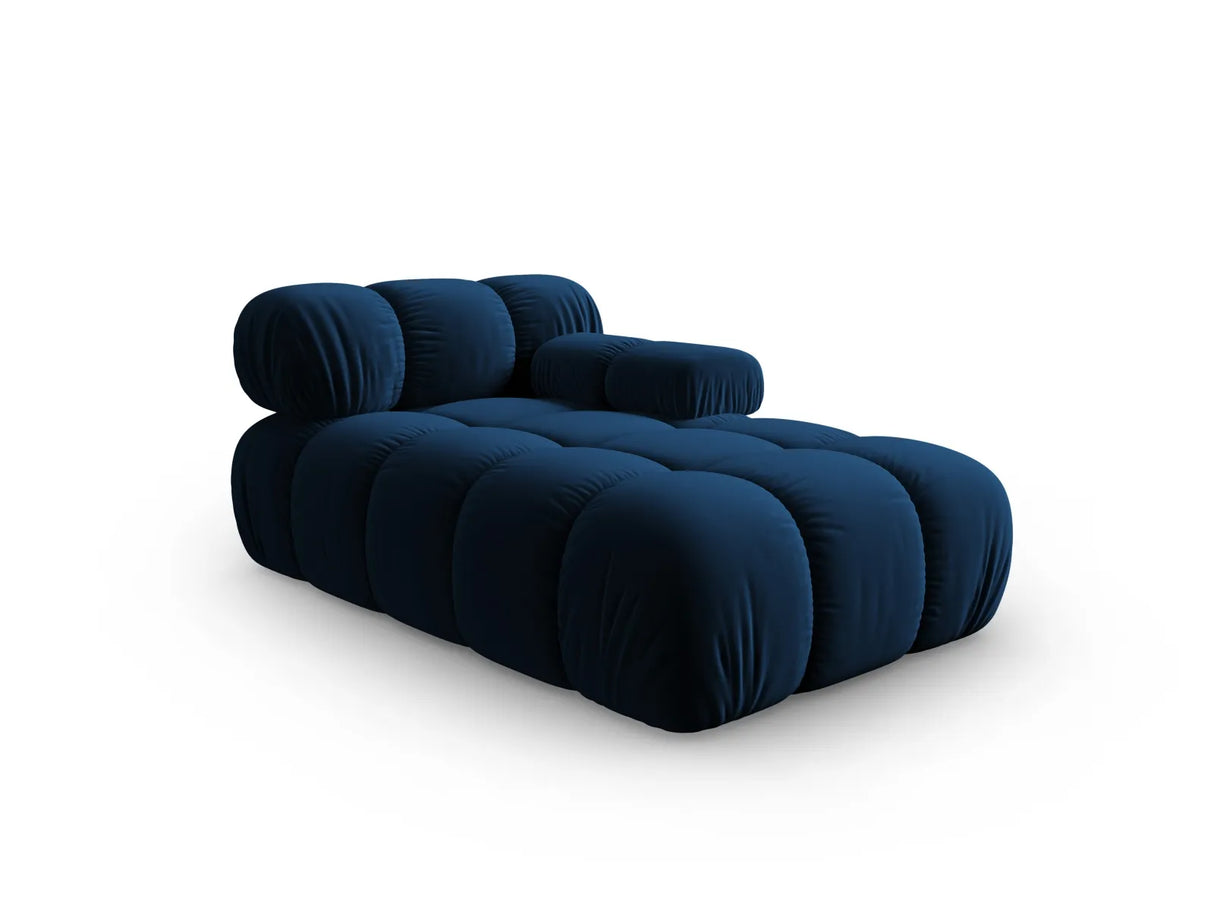 Bellis Modulares Sofa Einzelmodul Chaise Longue Rechts mit Samt-Stoff (Blu86) in Königsblau, 155x94 cm – Bild 2