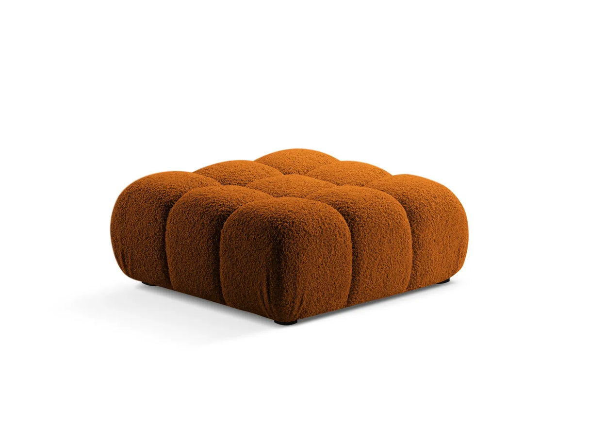 Bellis Modulares Sofa Einzelmodul Pouf 94cm aus Boucle-Stoff (Rolf10) in Ziegel – Bild 3