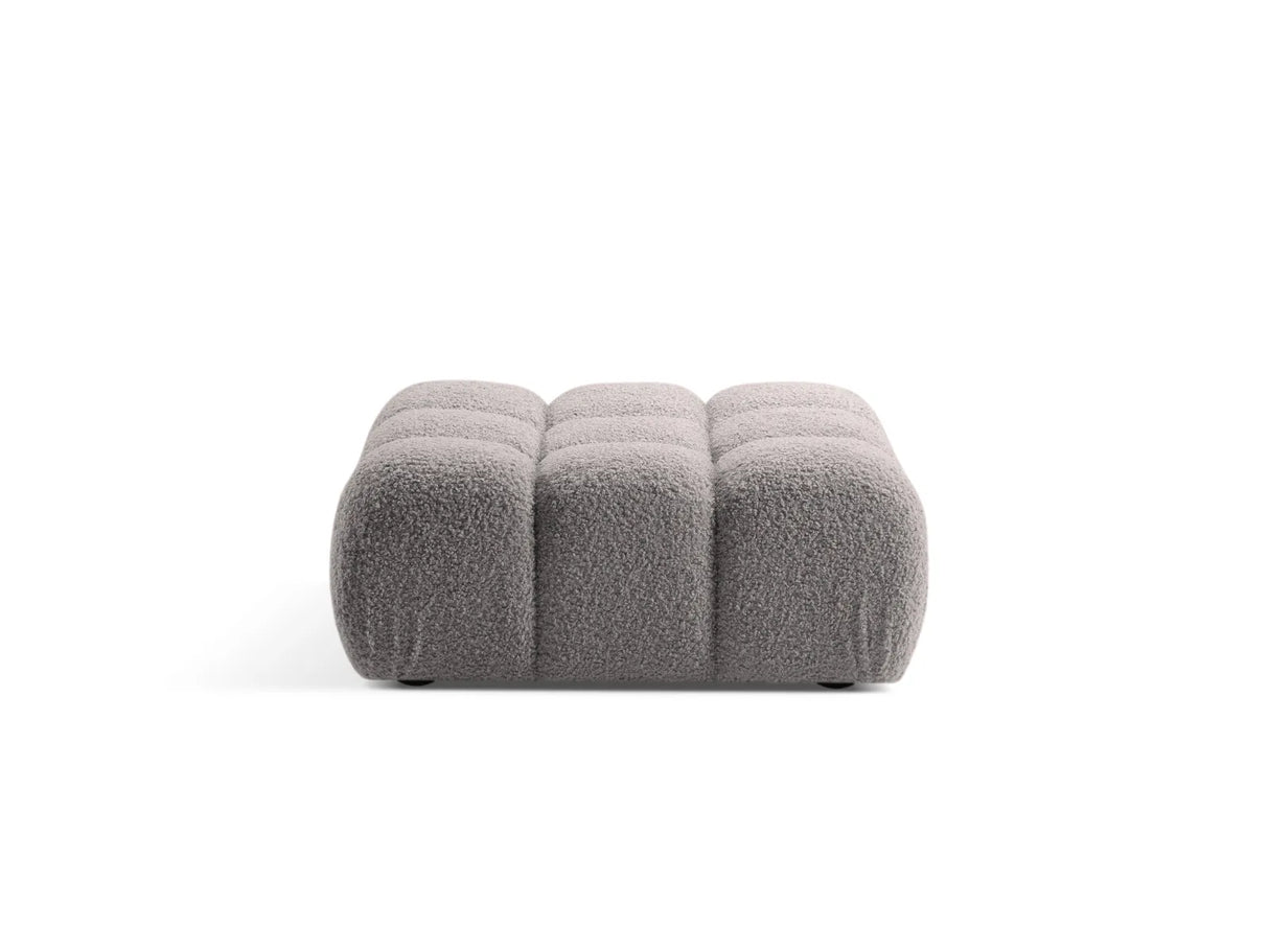 Bellis Modulares Sofa Einzelmodul Pouf 94cm aus Boucle-Stoff (Rolf6) in Hellgrau – Bild 1