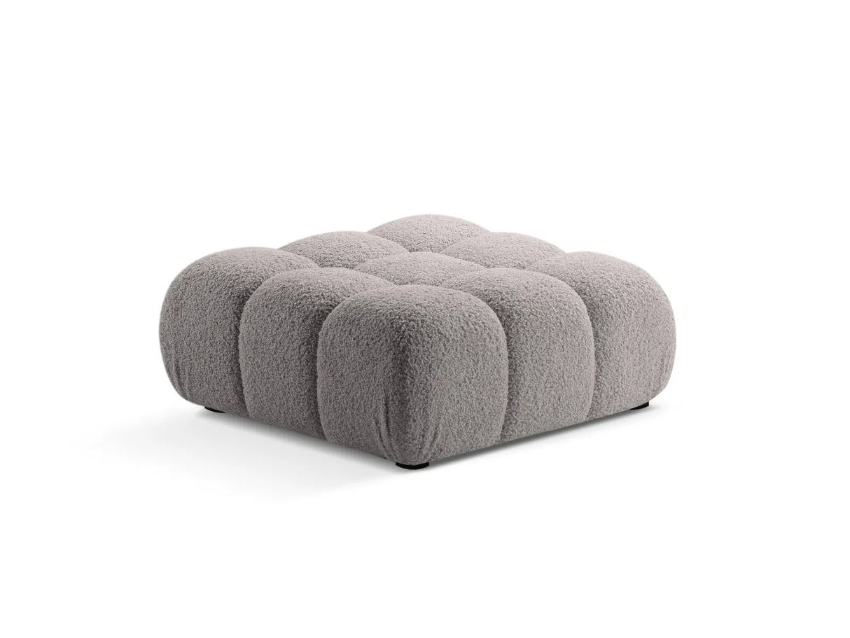 Bellis Modulares Sofa Einzelmodul Pouf 94cm aus Boucle-Stoff (Rolf6) in Hellgrau – Bild 2