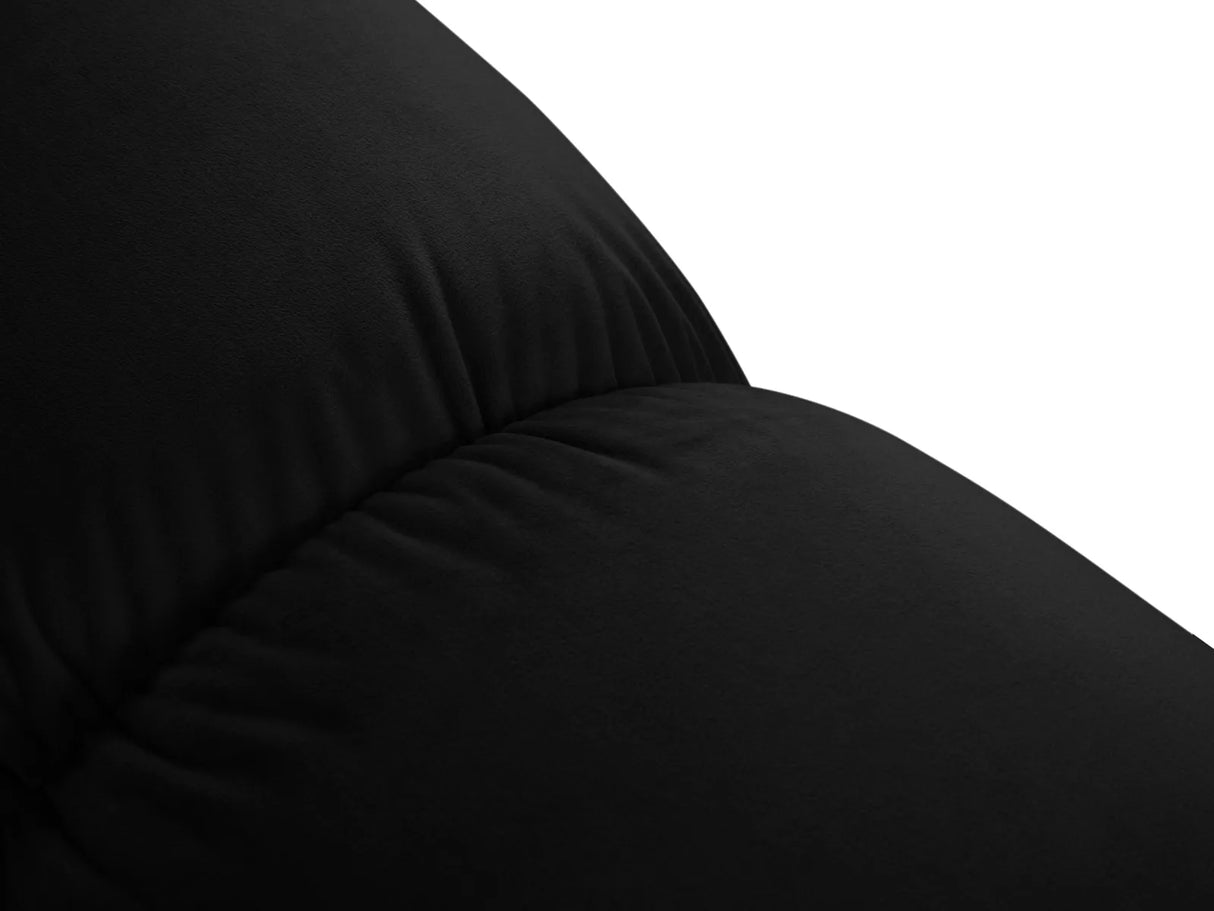 Bellis Modulares Sofa Einzelmodul Pouf mit Samt-Stoff (Blu19) in Schwarz, 94 cm – Bild 4