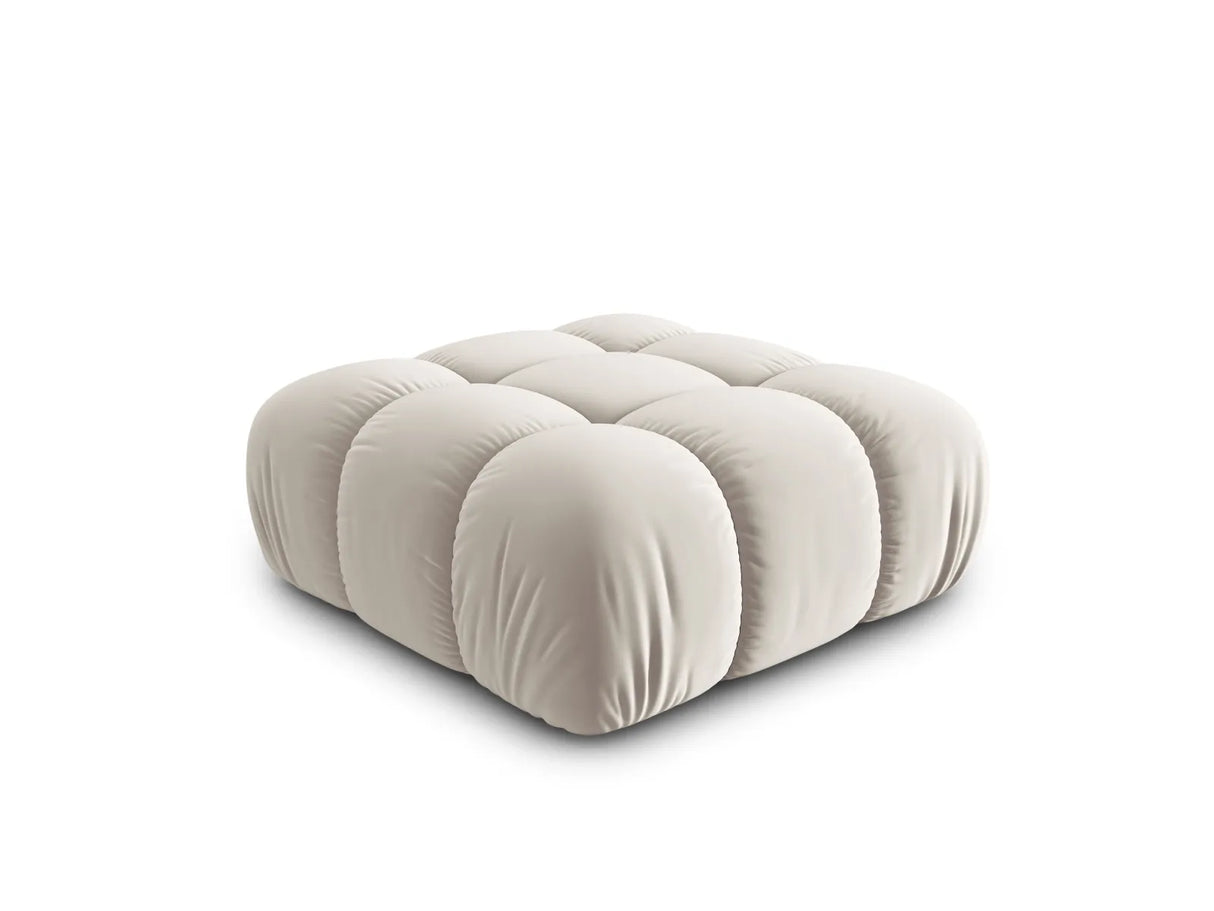 Bellis Modulares Sofa Einzelmodul Pouf mit Samt-Stoff (Blu30) in Dunkelbeige, 94 cm – Bild 2