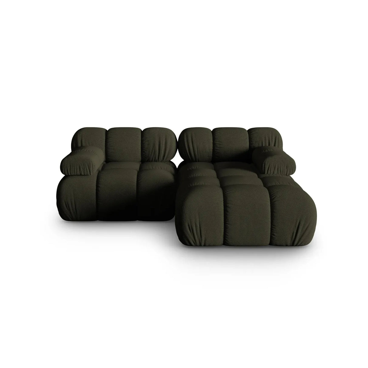 Bellis Modulares Sofa mit 2 Modulen mit Samtbezug oder 3d-Stoff, 188x155cm - ZEN ZONE Furniture